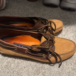 Timberland Tan/Brown Suede Leather Boat Shoe Loafers
